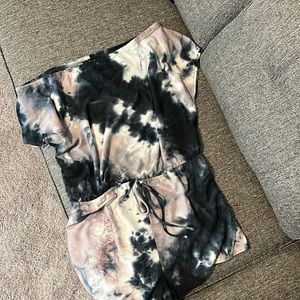 Tie dye Shorts Romper